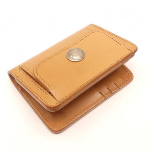 ハーフ財布 両面カード アウトポケット サドル