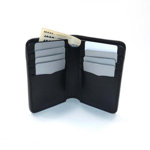 ハーフ財布 両面カード アウトジッパー インディ