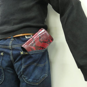 ハーフ財布 L字コイン パイソン