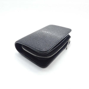 ハーフ財布 L字コイン 銀擦りエイ スター