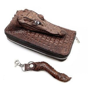 両マチFRF財布 L字スリム 頭付ワニ