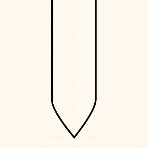 剣先カットの設計図